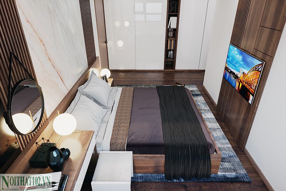 Phòng+ngủ+gỗ+óc+chó